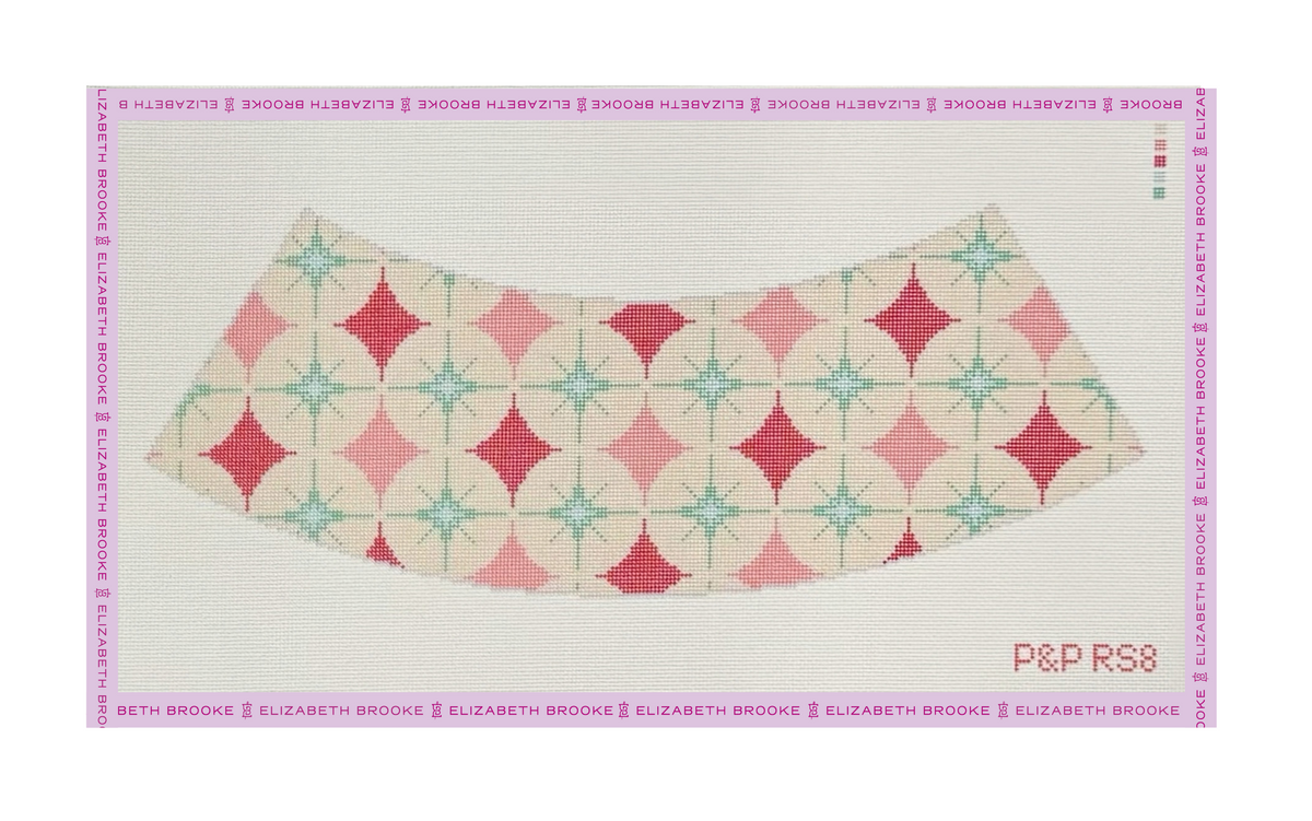 Retro Rays Lamp vshade Needlepoint Canvas