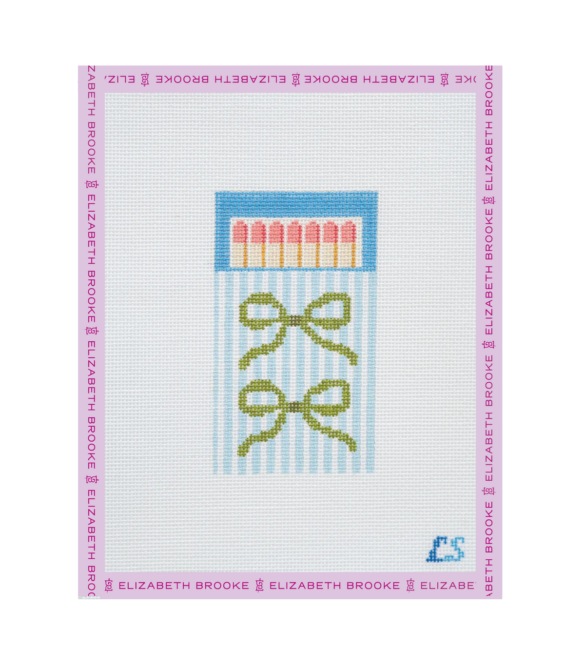 Bow Matchbox Needlepoint Canvas