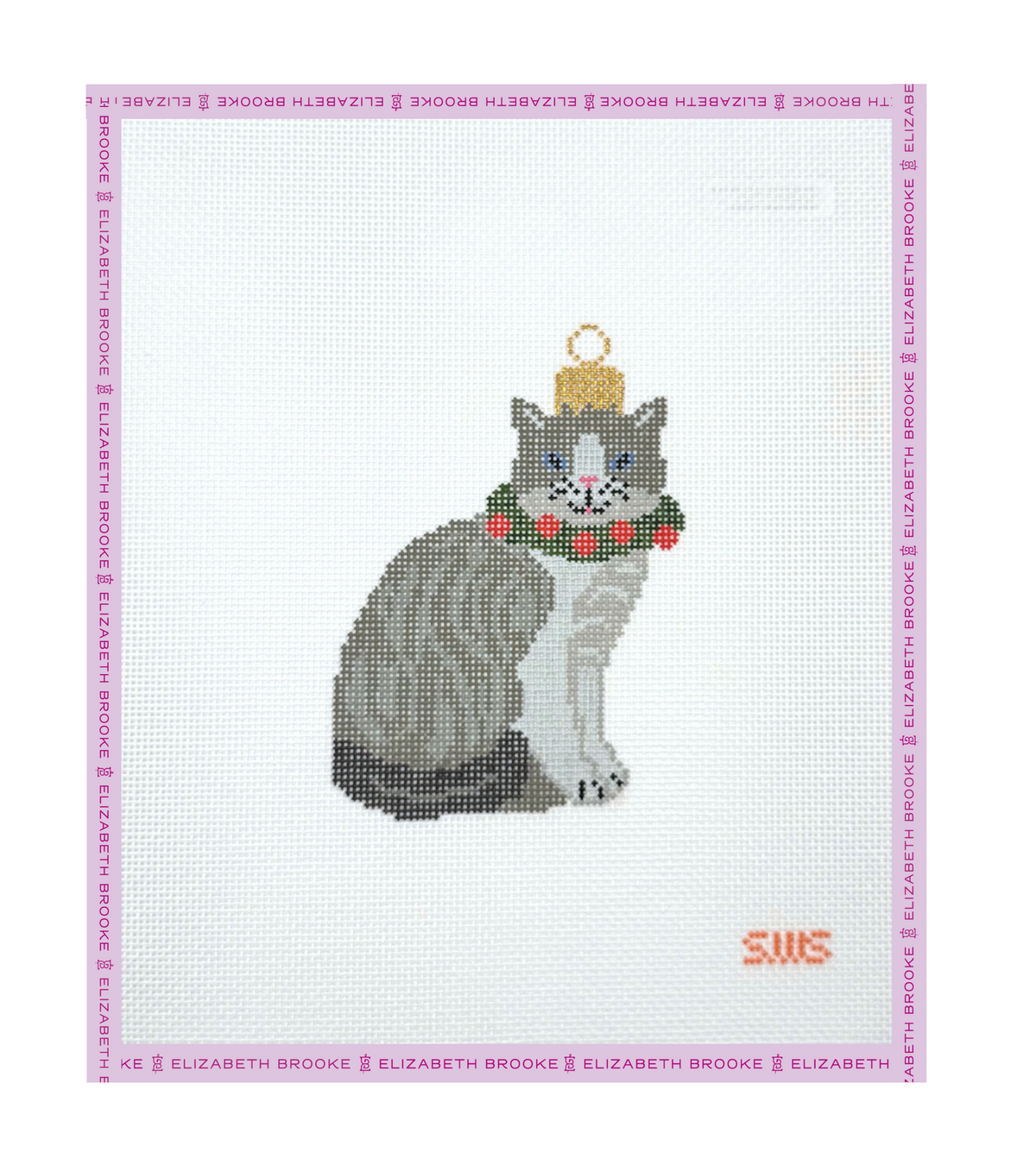 Cat Ornament Needlepoint Canvas