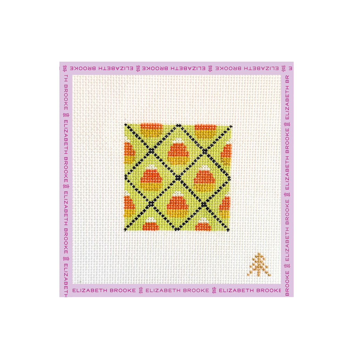 Diamond Candy Corn Needlepoint Canvas