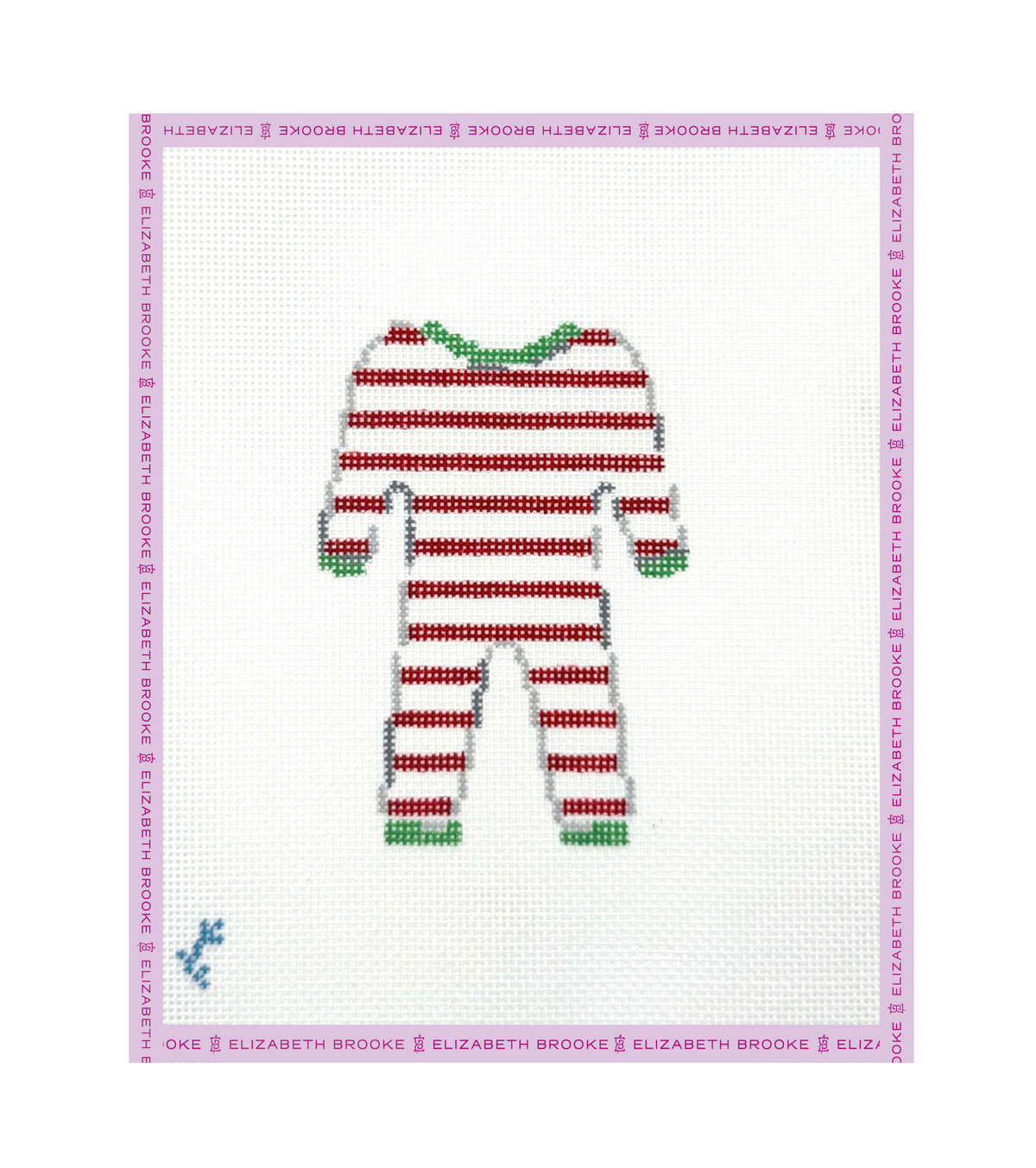 Christmas PJs Red Needlepoint Canvas