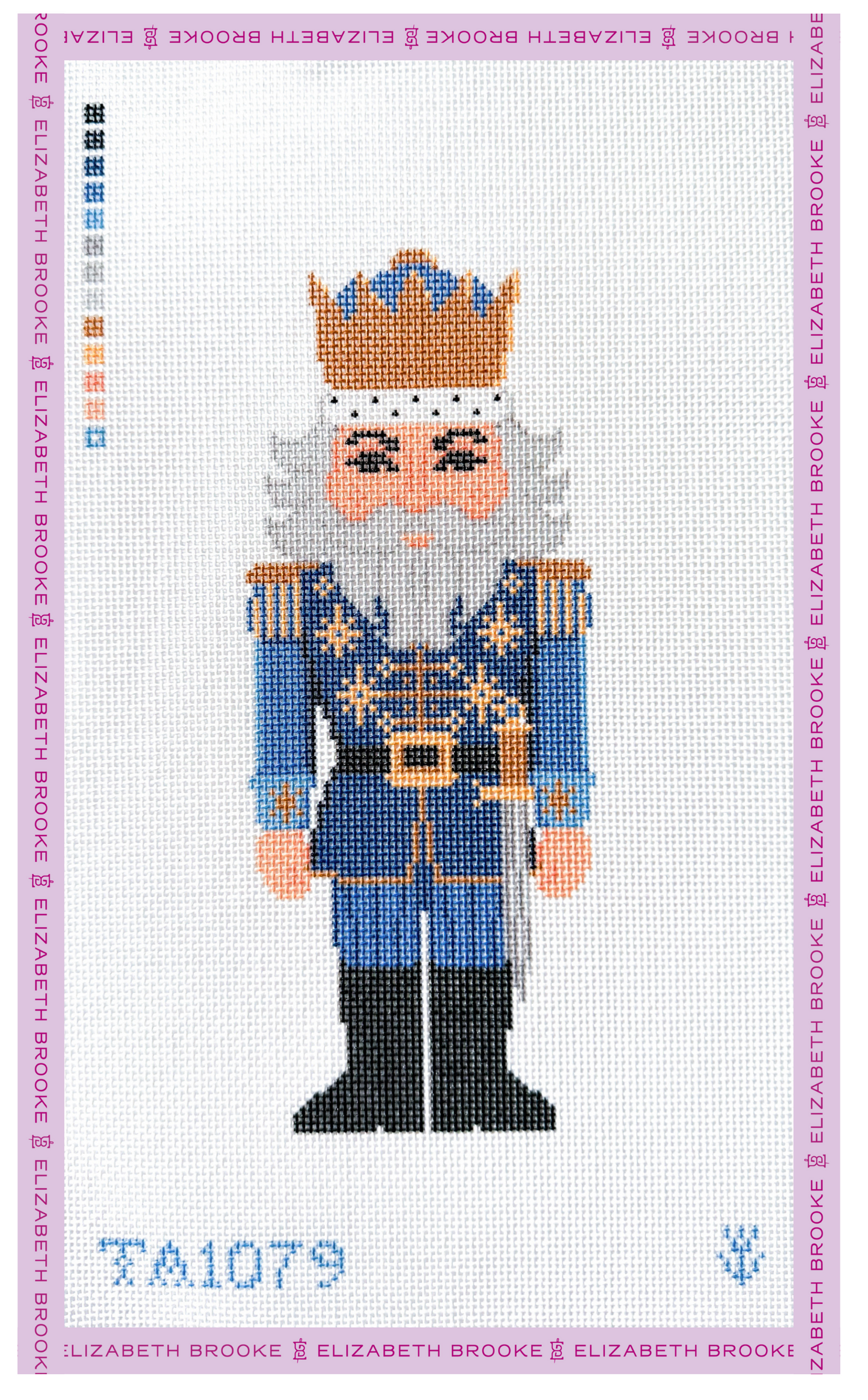 Blue Nutcracker Needlepoint Canvas