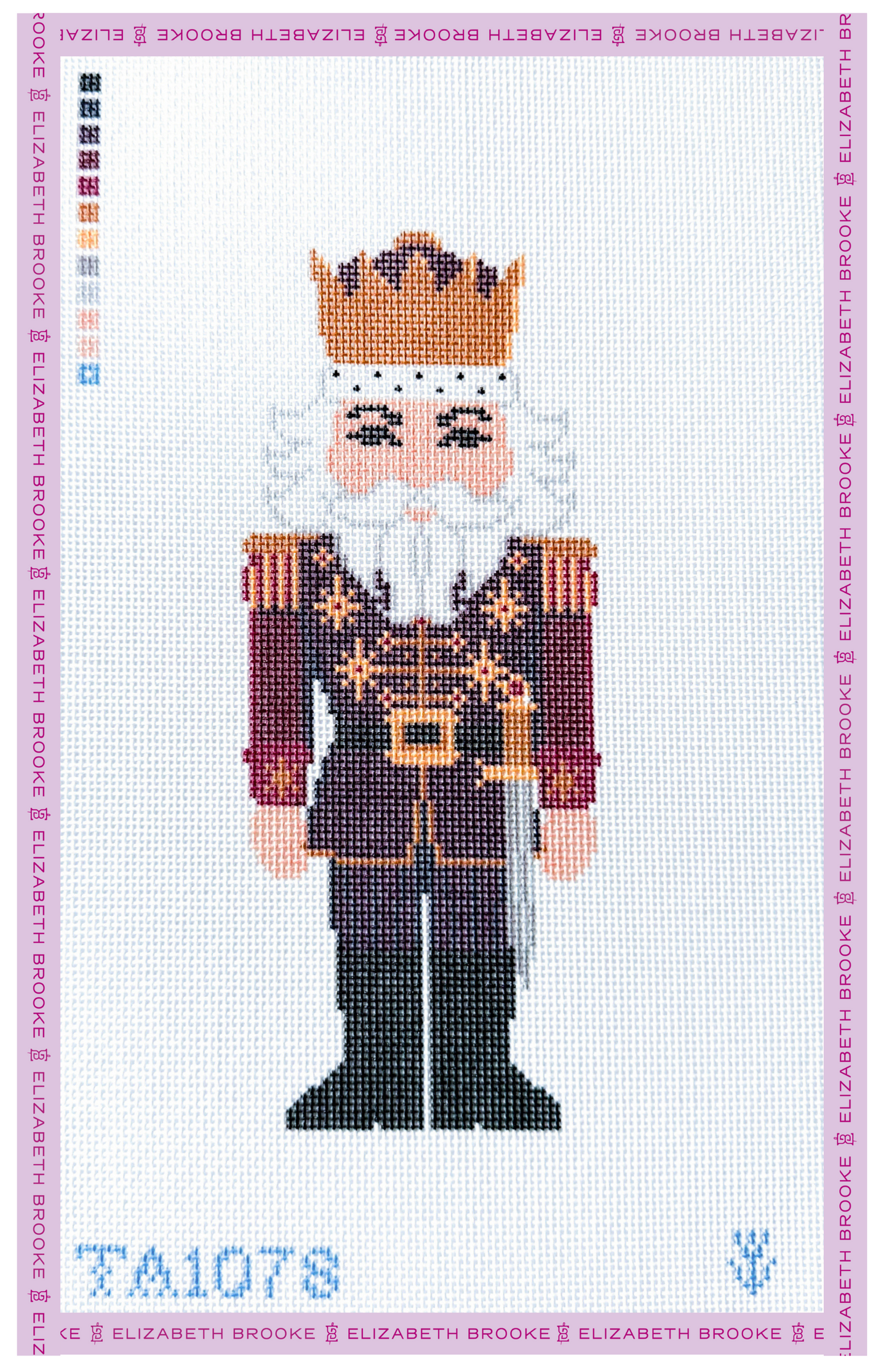 Bordeaux Nutcracker Needlepoint Canvas