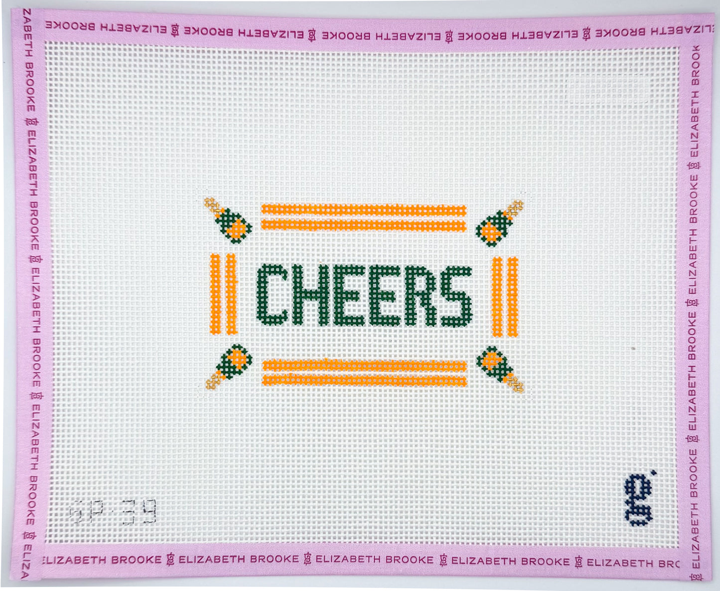 Cheers sign needlepoint canvas