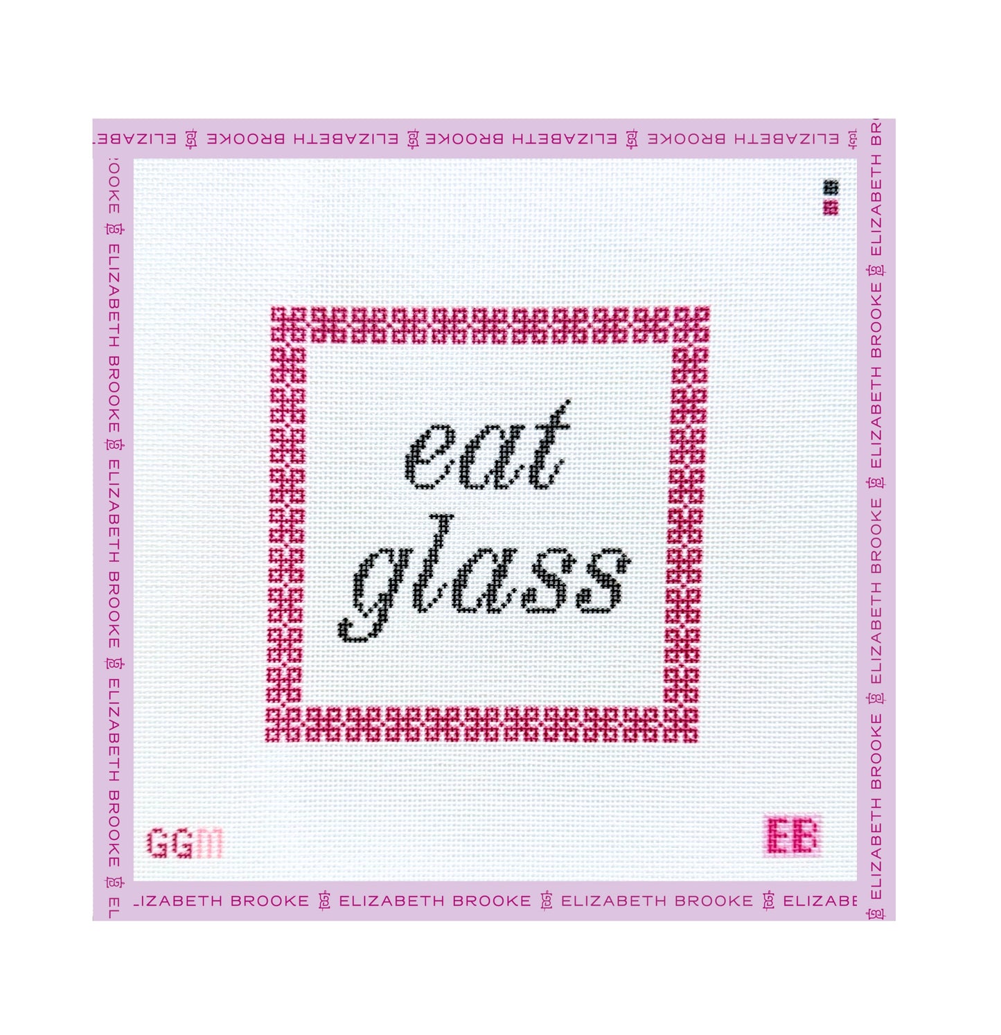 Eat Glass Needlepoint Canvas
