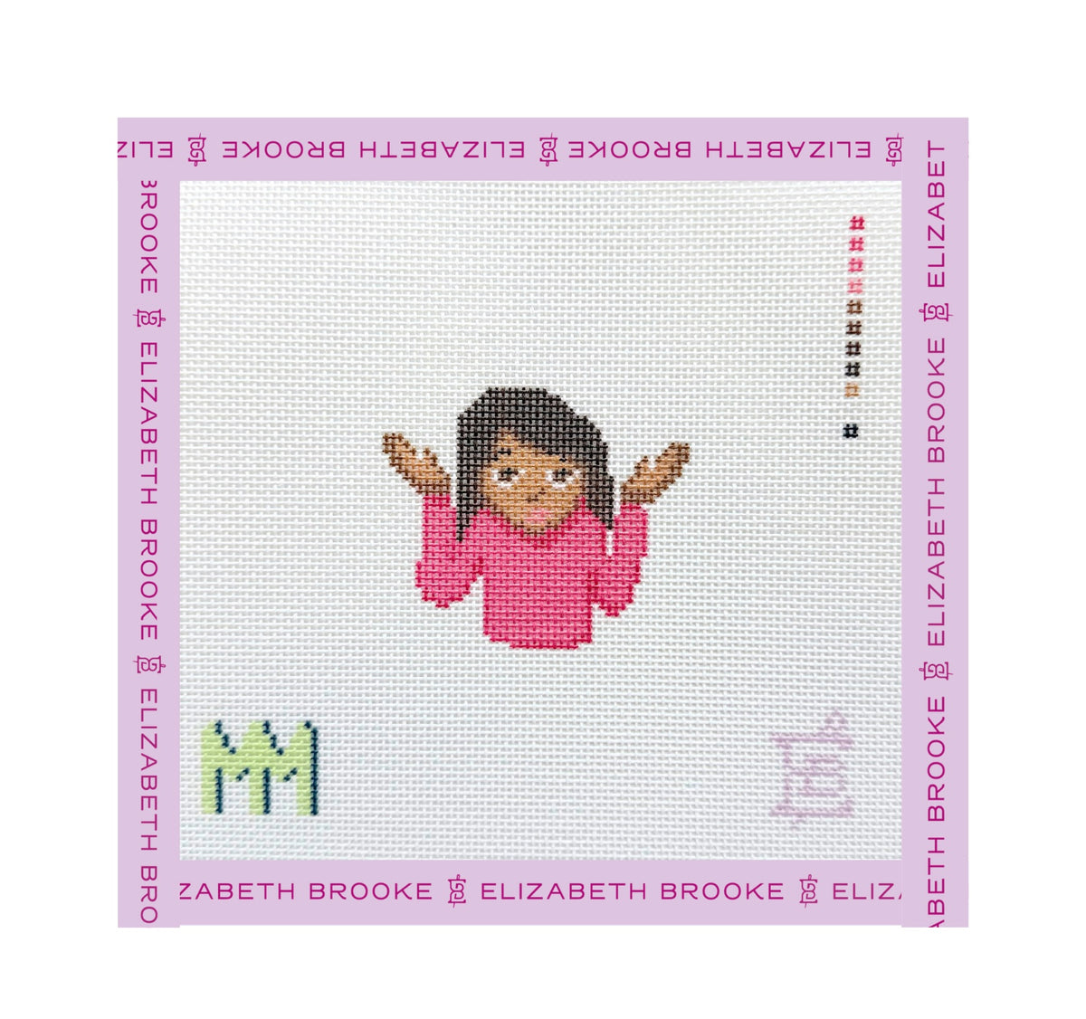 Brunette Shrug Needlepoint Canvas