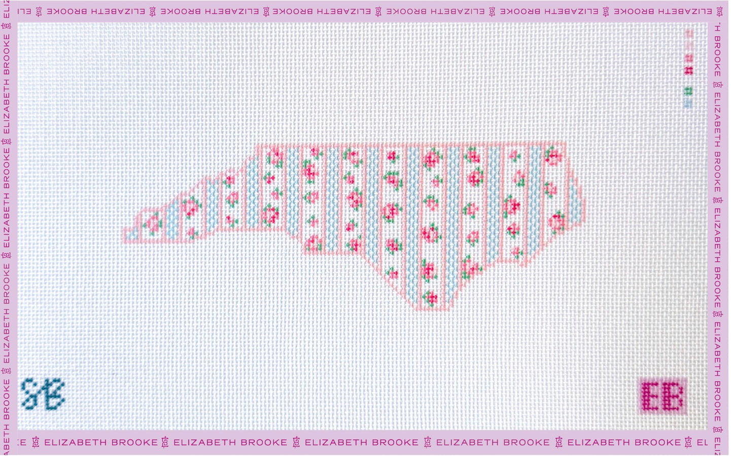 North Carolina Floral Print Needlepoint Canvas Wholesale
