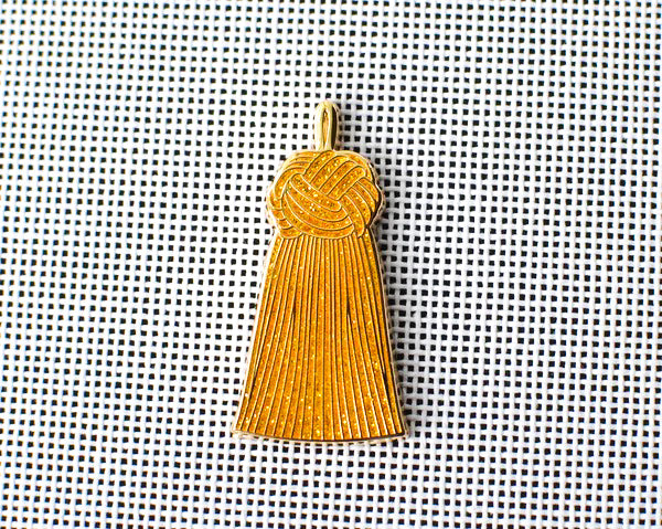 Gold Glitter French Knot Needle Minder