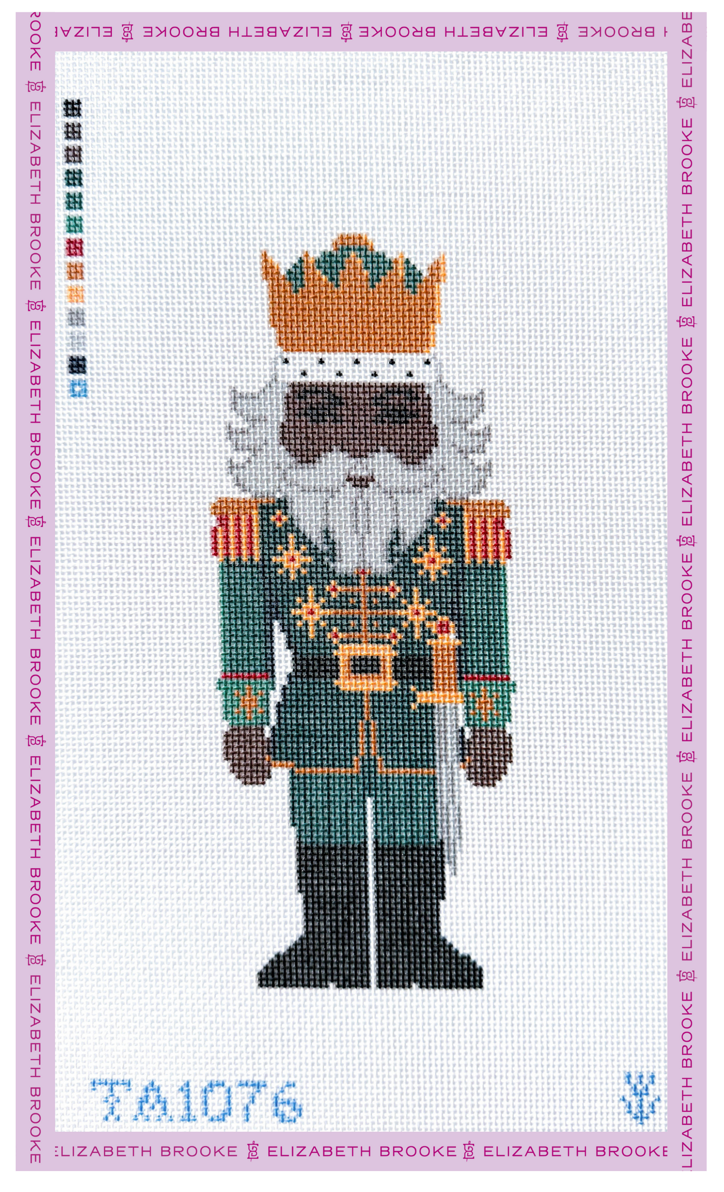 Green Nutcracker Needlepoint Canvas