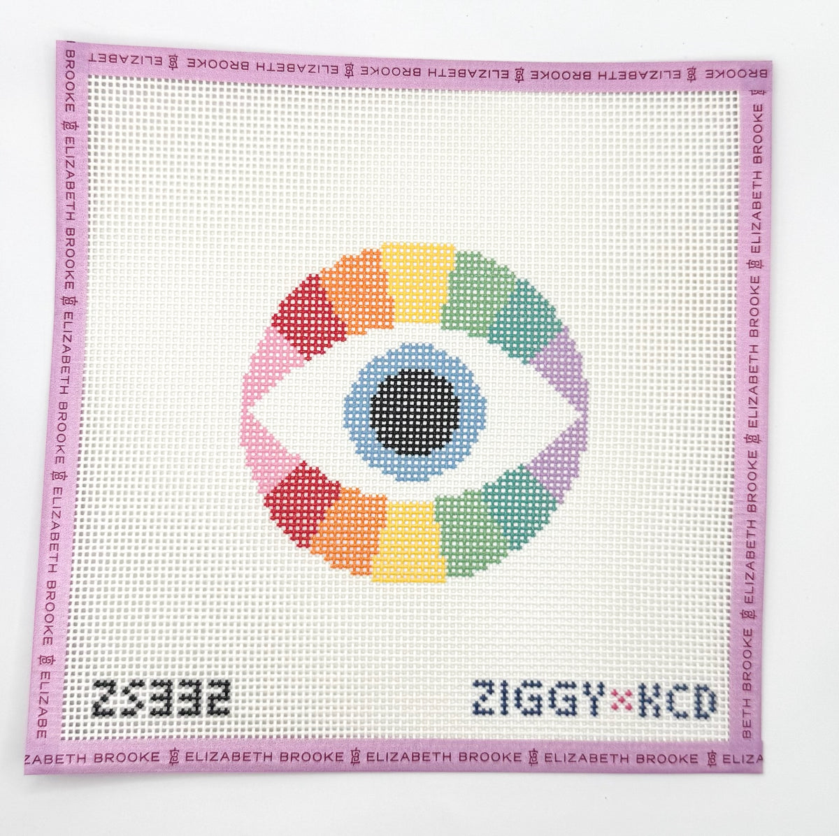 Rainbow Evil Eye Needlepoint Canvas