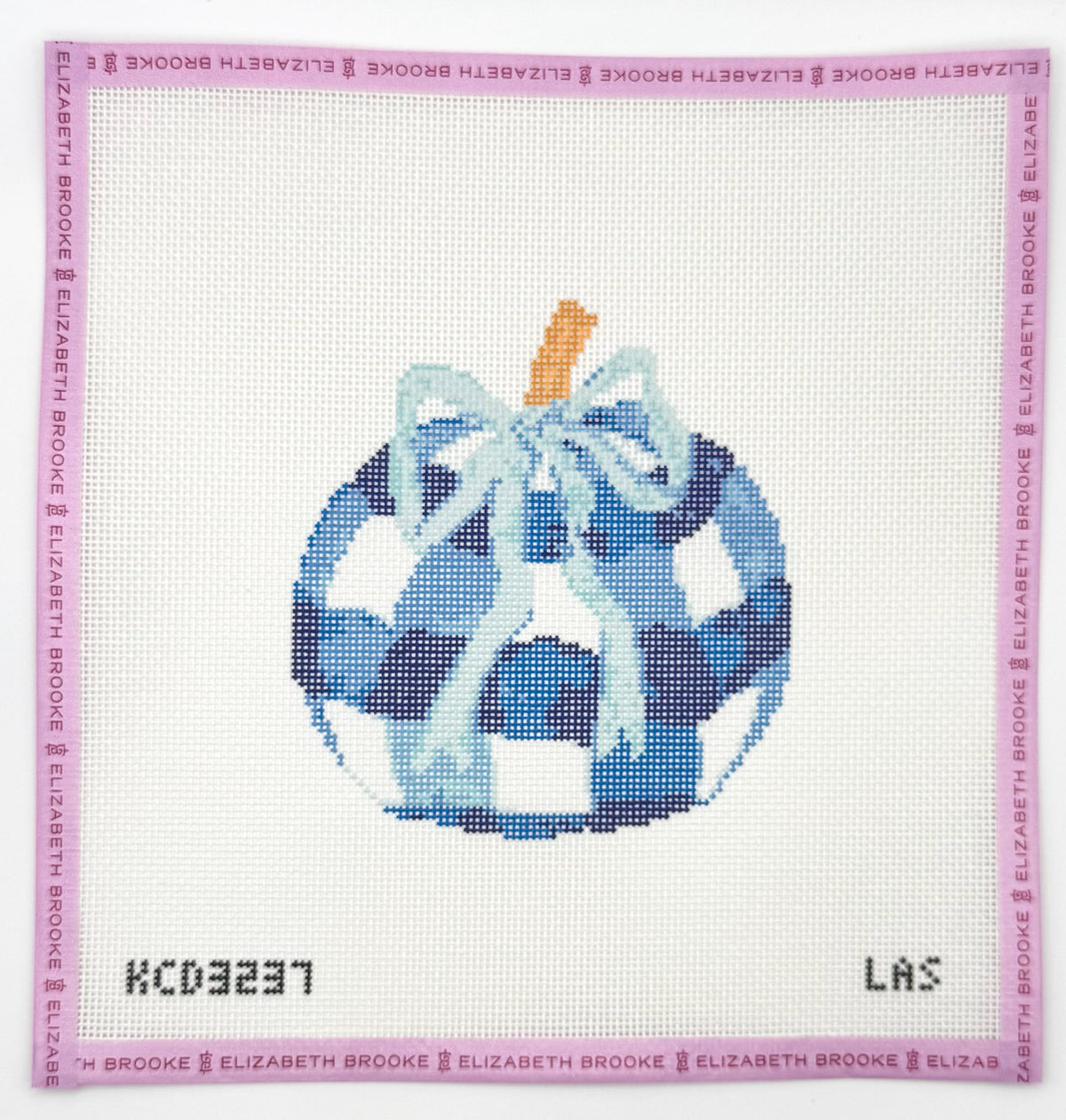 Blue Gingham Pumpkins with Bow