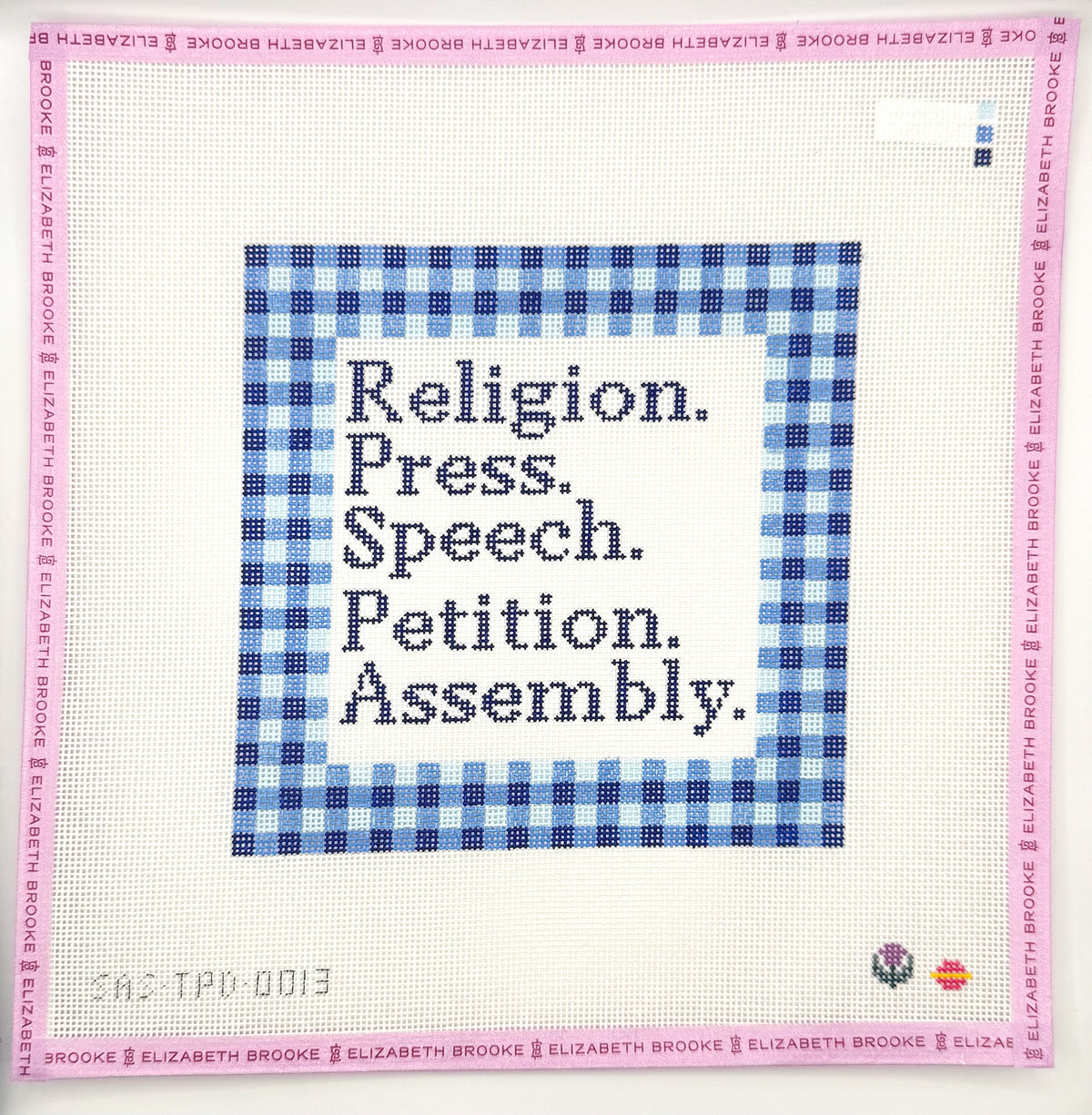 First Amendment Needlepoint Canvas