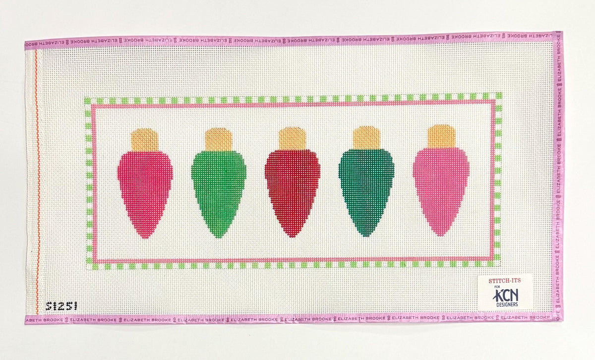 Five Lightbulbs Needlepoint Canvas