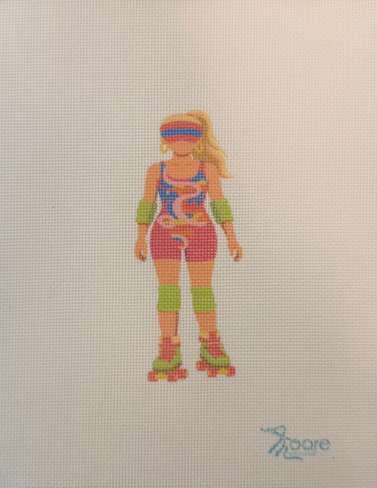80s Rollerskate Needlepoint Canvas