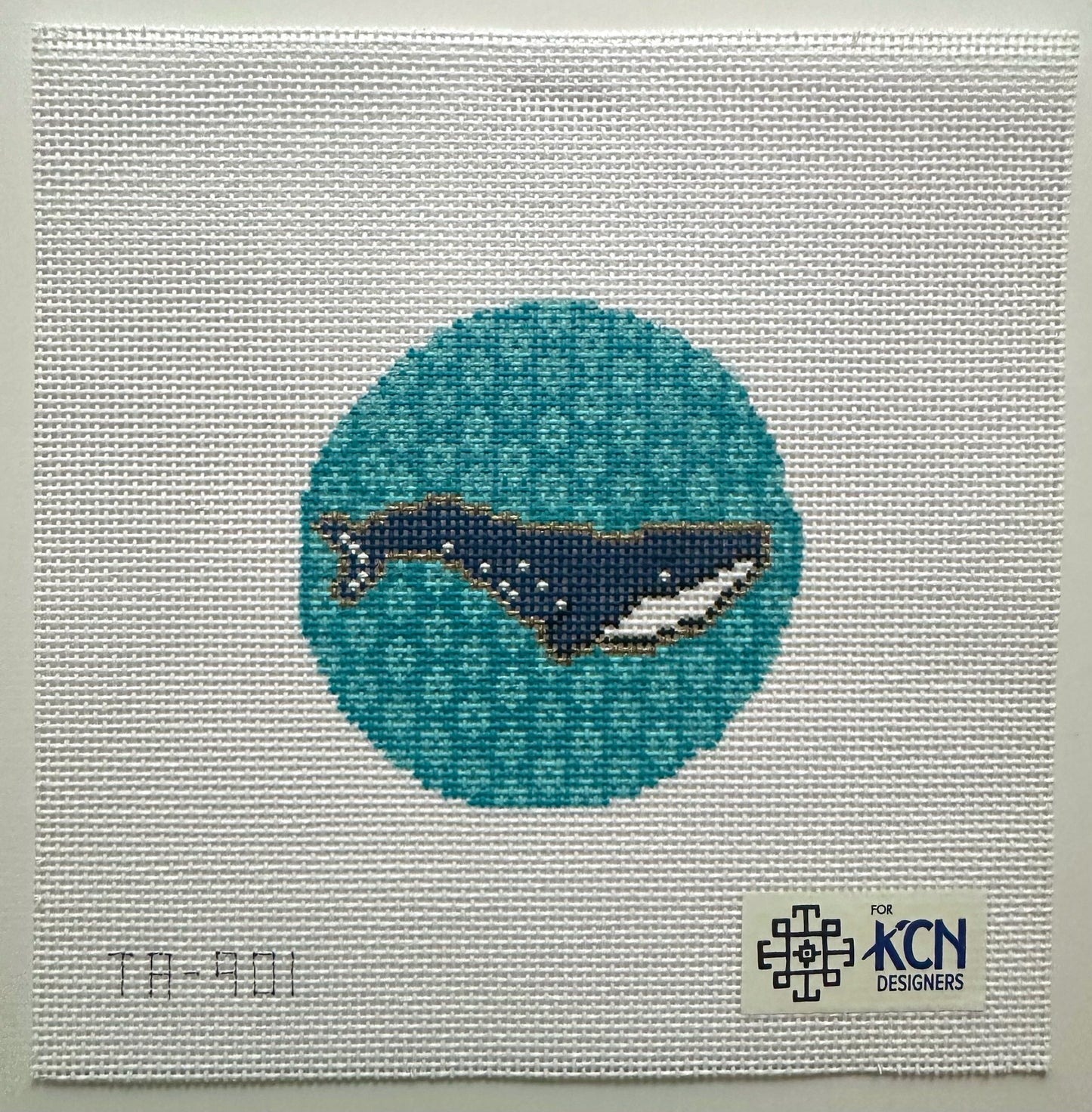 Whale on Blue canvas