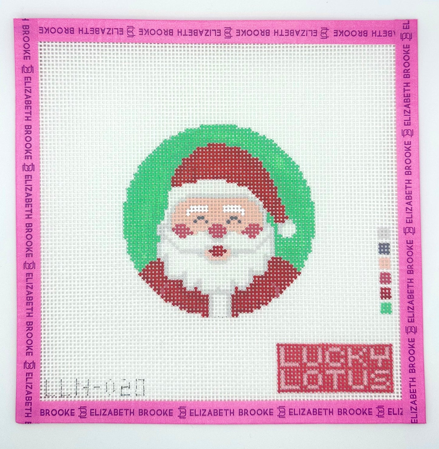 Cheeky Santa round ornament