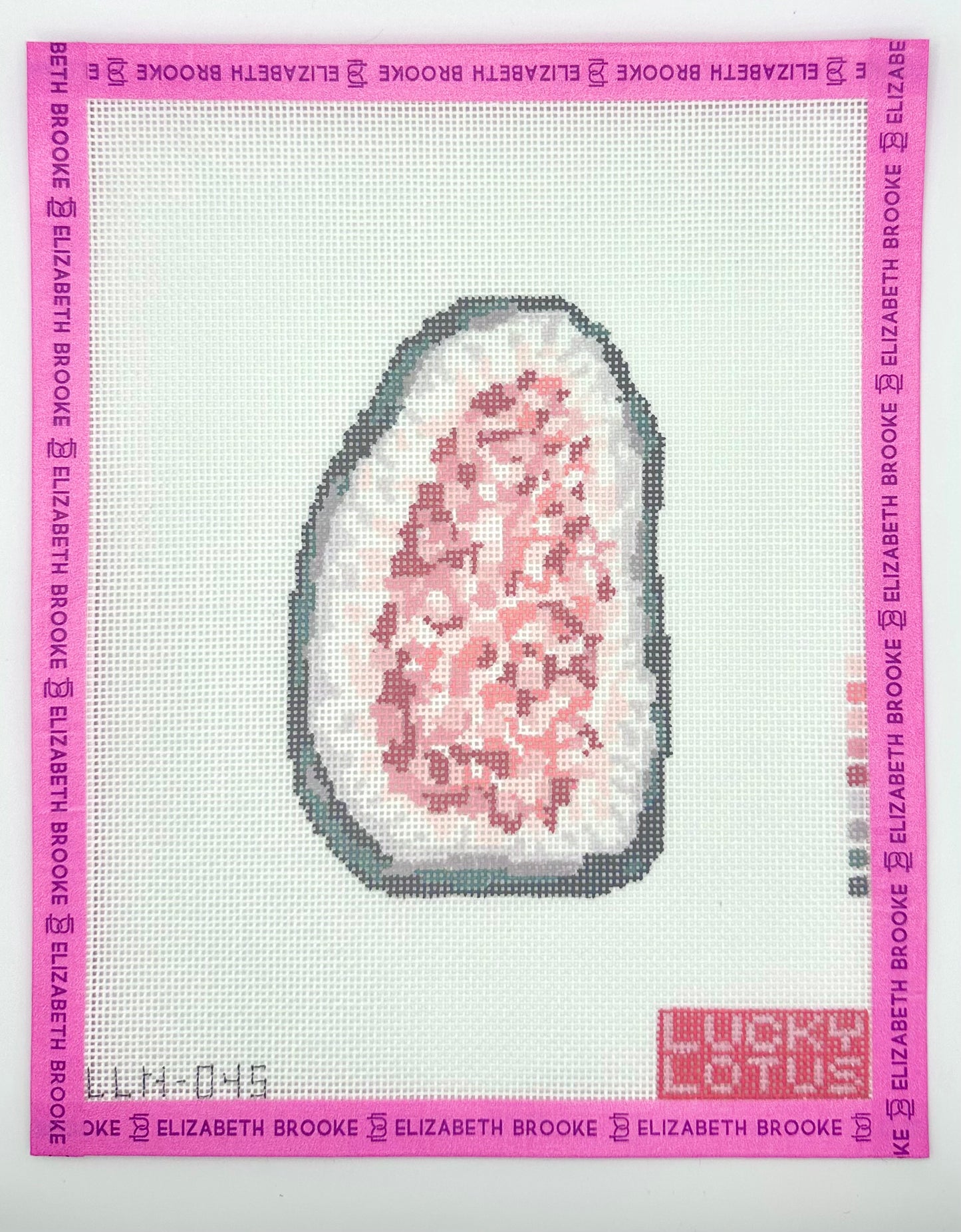 Rose Quartz Geode needlepoint canvas