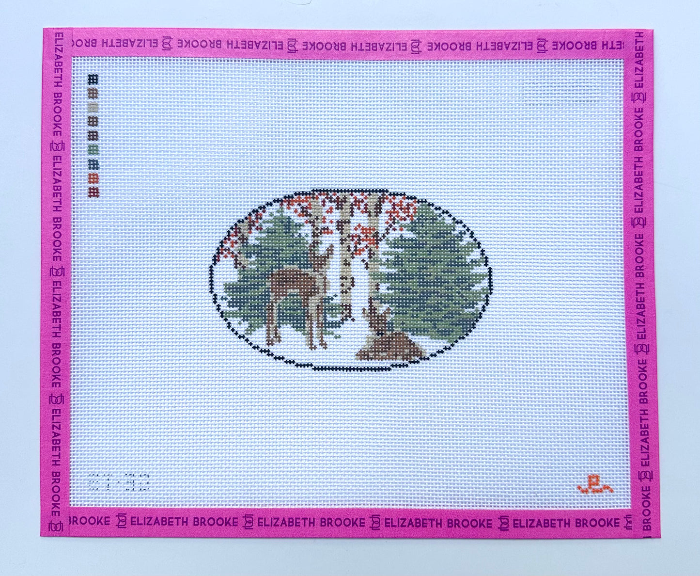 Fawn Oval needlepoint canvas