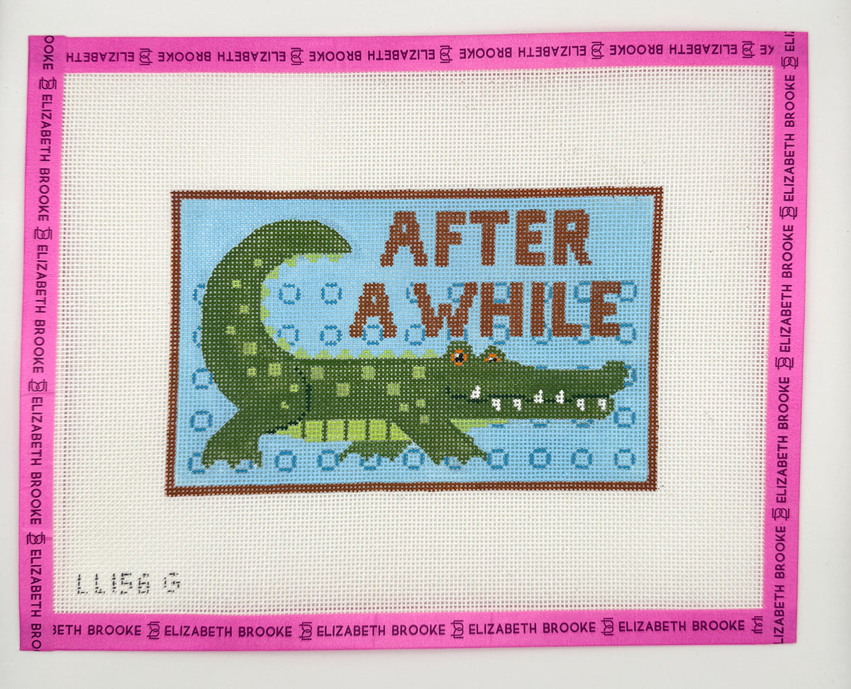 After A While Crocodile Needlepoint Canvas