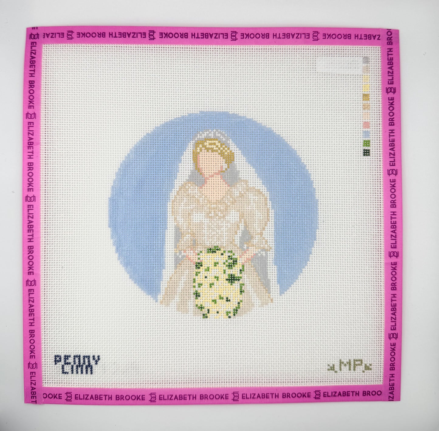 Princess Diana Bridal Round Needlepoint Canvas