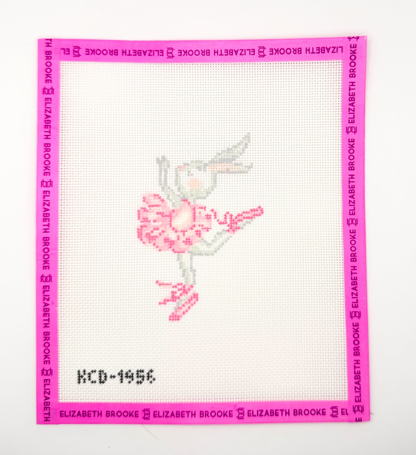 Twirling bunny needlepoint canvas