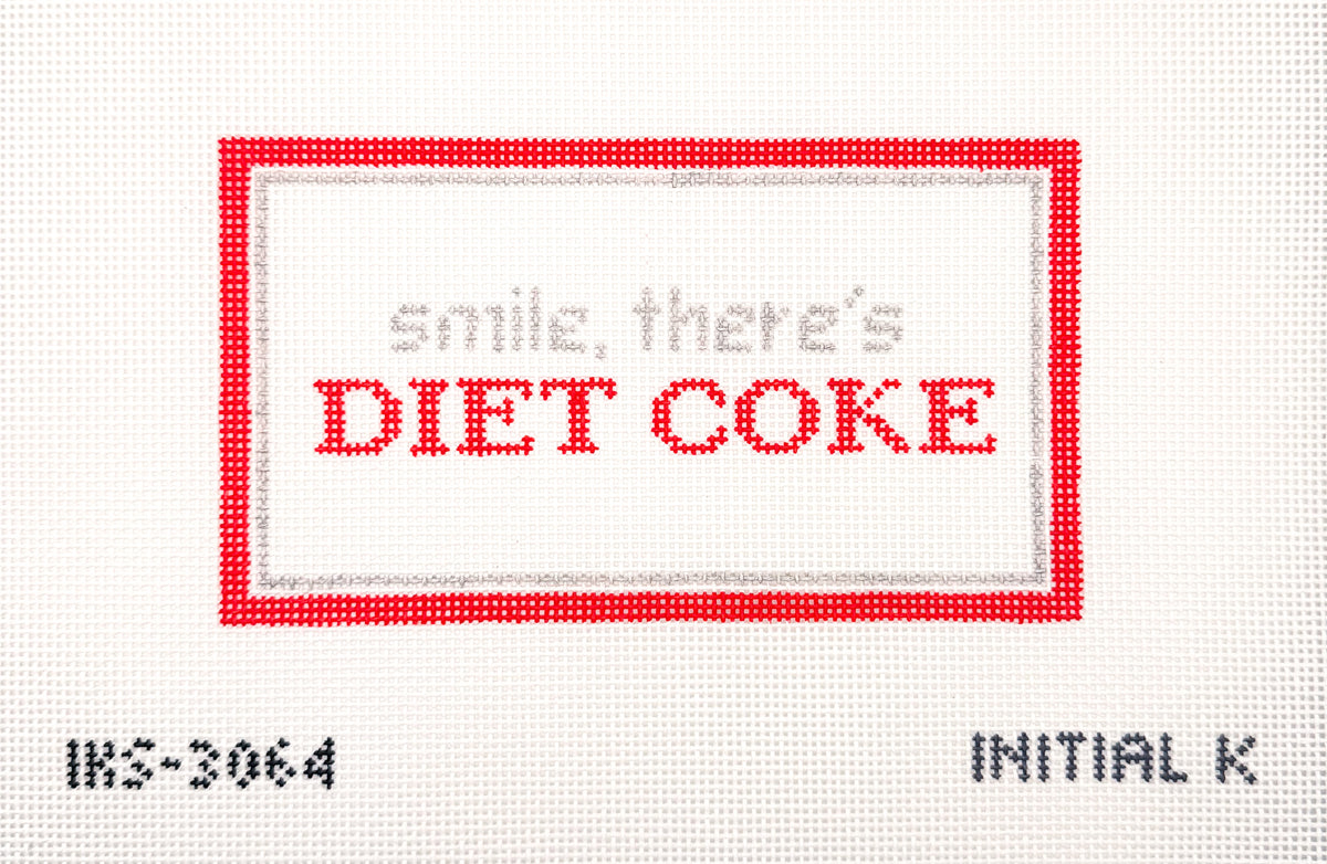Smile, there's Diet Coke Needlepoint Canvas