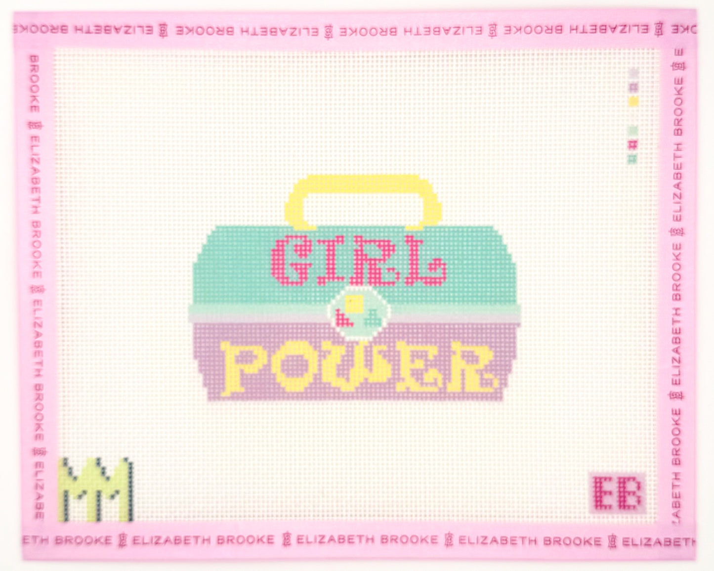 Girl Power Caboodle Needlepoint Case