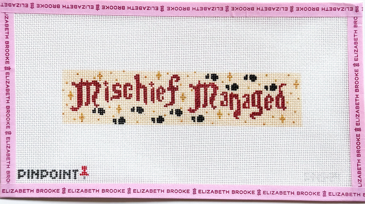 Mischief Managed bookmark keyfob needlepoint canvas