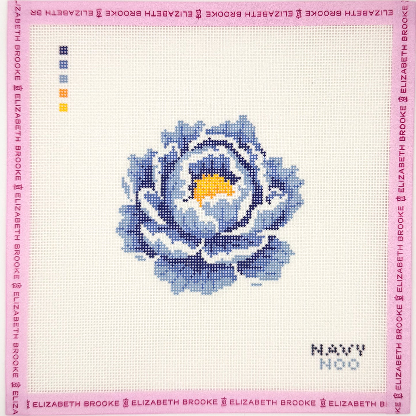 Blue Peony Needlepoint Canvas