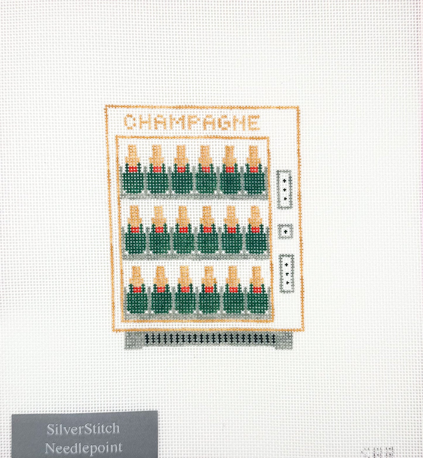 Champagne Vending Machine Needlepoint Canvas