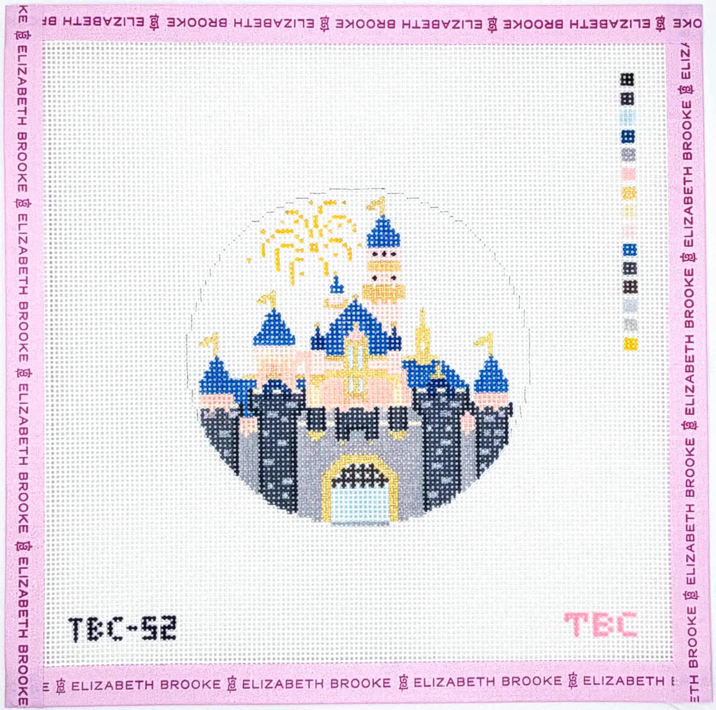 The Book Canvas Castle Needlepoint Canvas