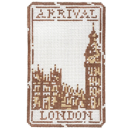 London Passport Needlepoint Canvas