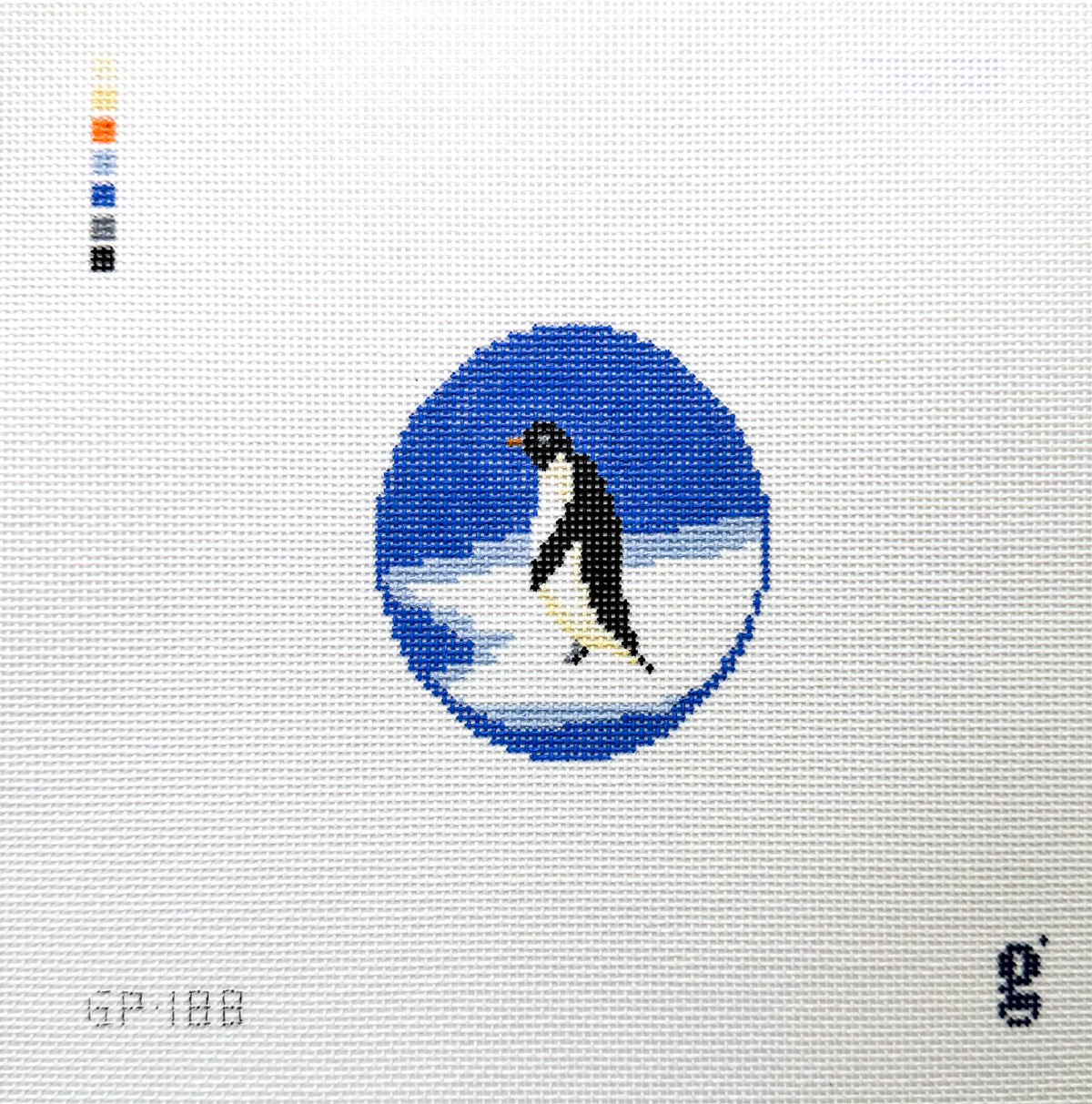 Penguin oval Needlepoint Canvas