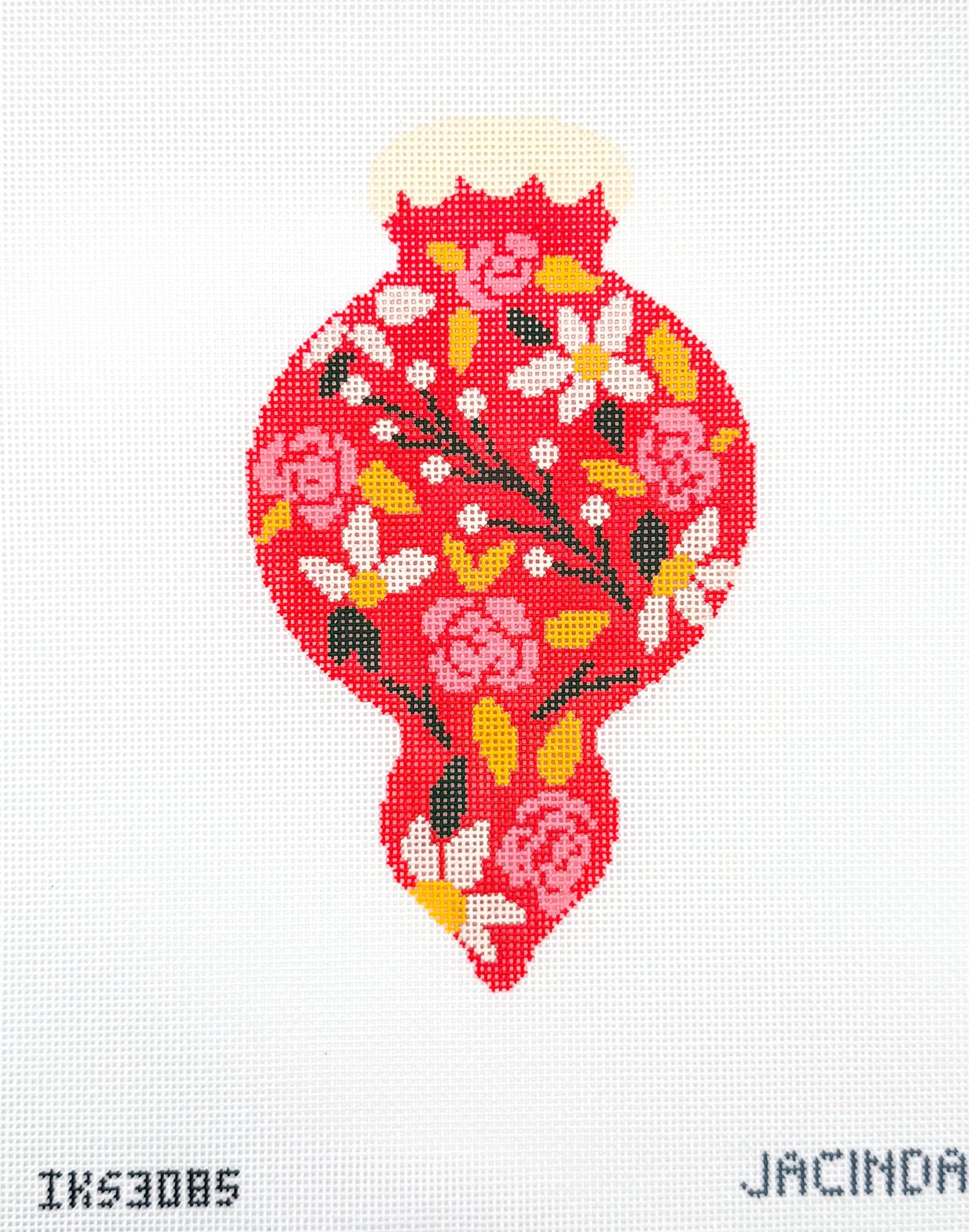 Red Holiday Flowers Ornament