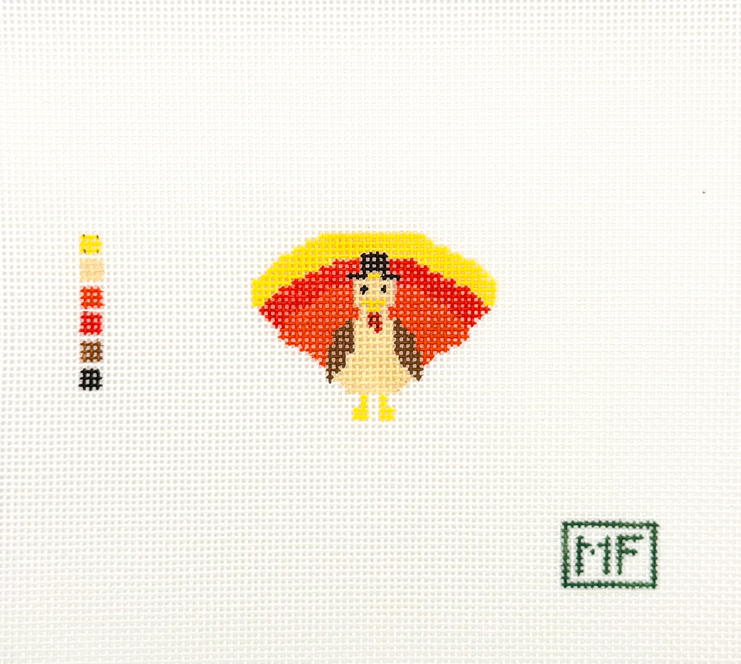 Turkey Mini Needlepoint Canvas