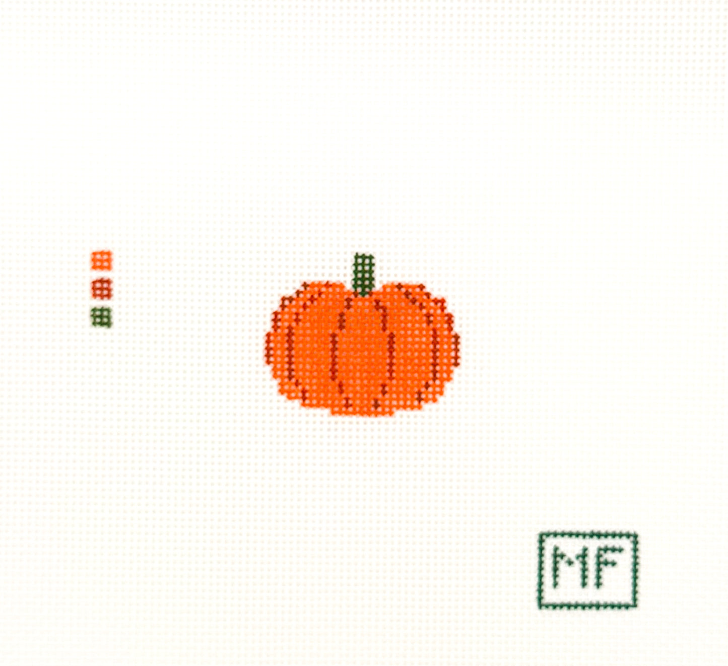 Pumpkin Mini Needlepoint Canvas