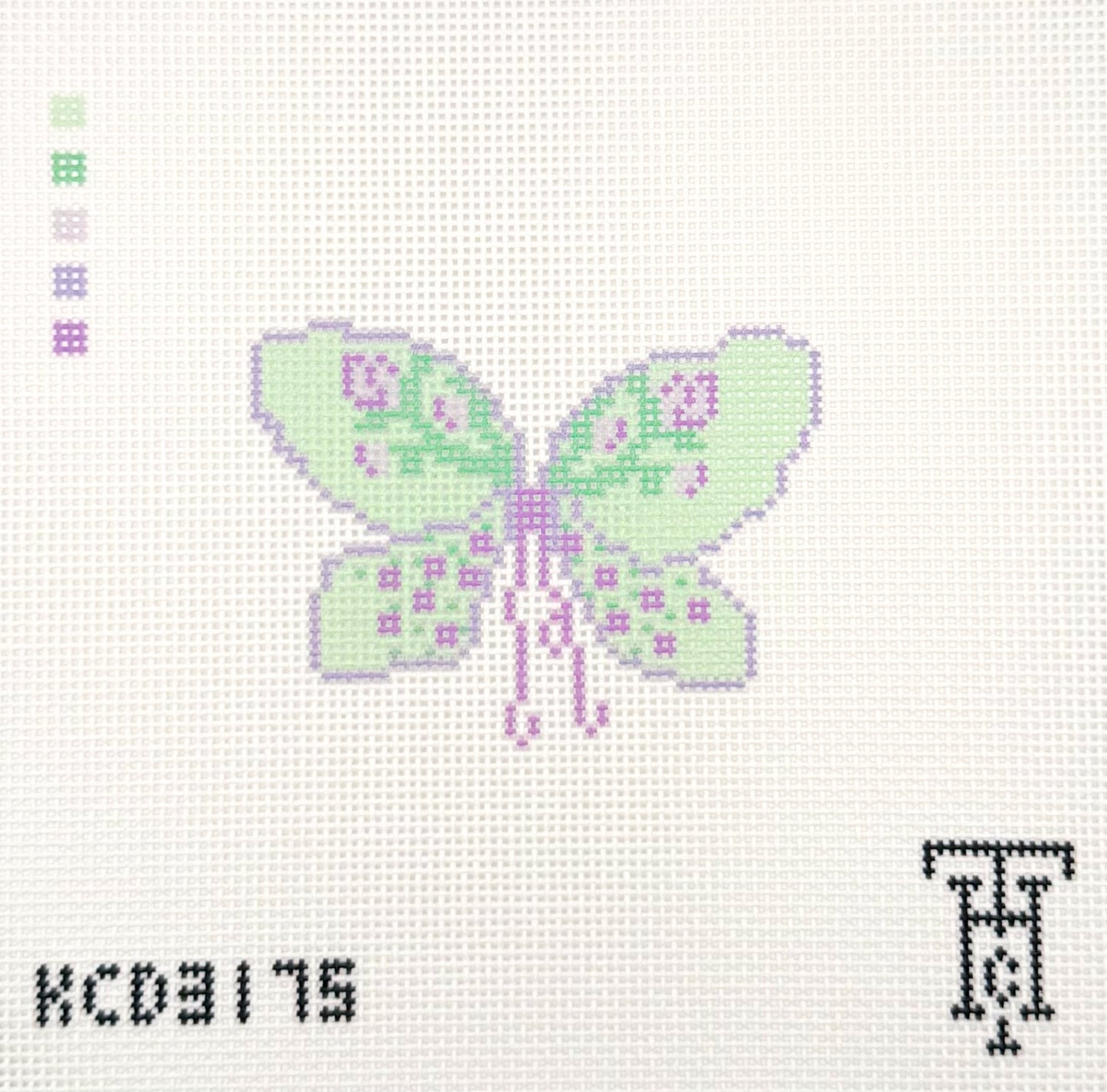 Purple Butterfly Needlepoint canvas