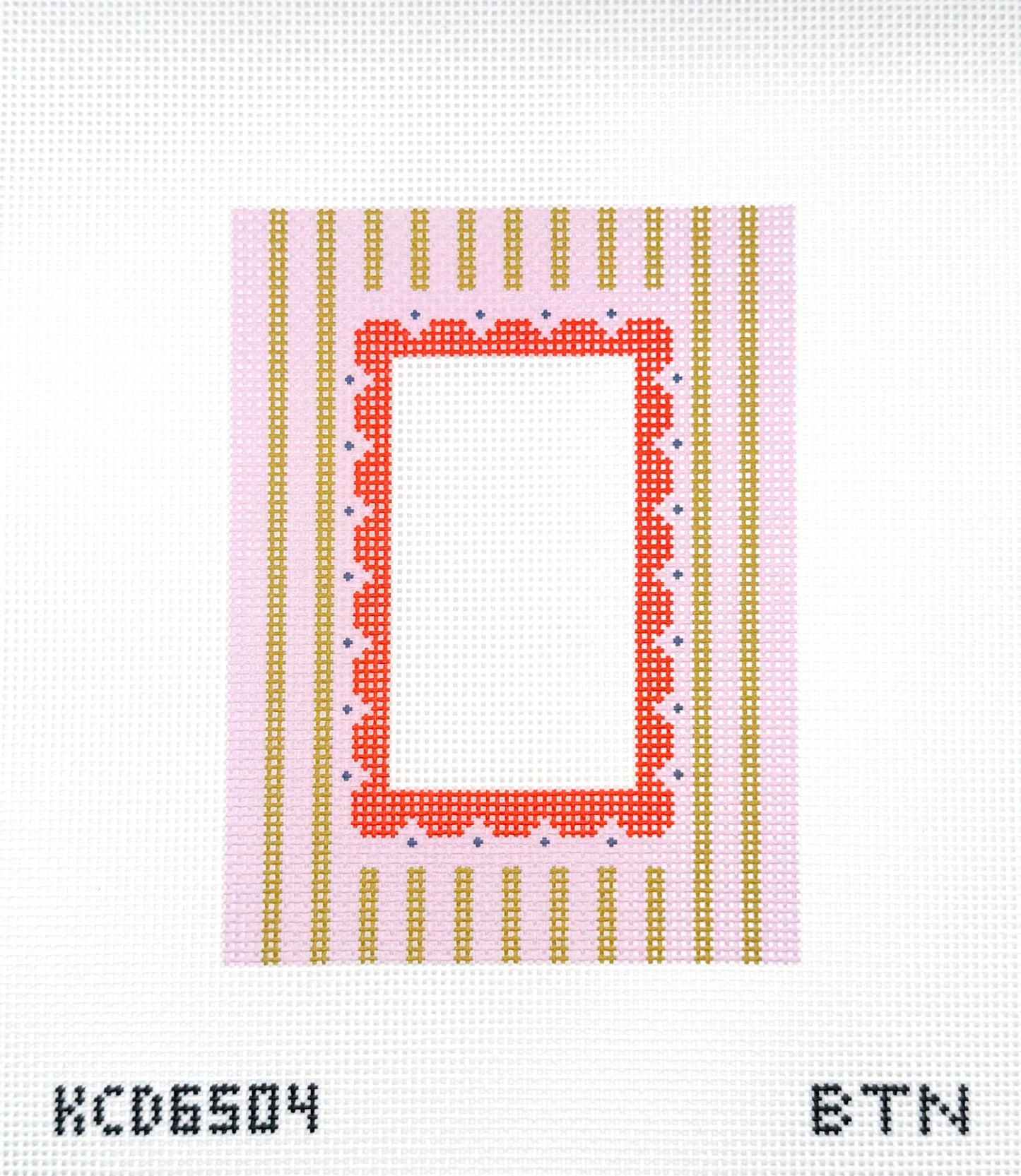 Scallop Mini Polaroid Frame Needlepoint Canvas