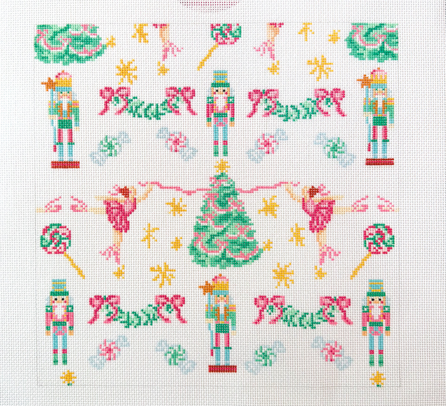 Sugar Plum Print Needlepoint Canvas