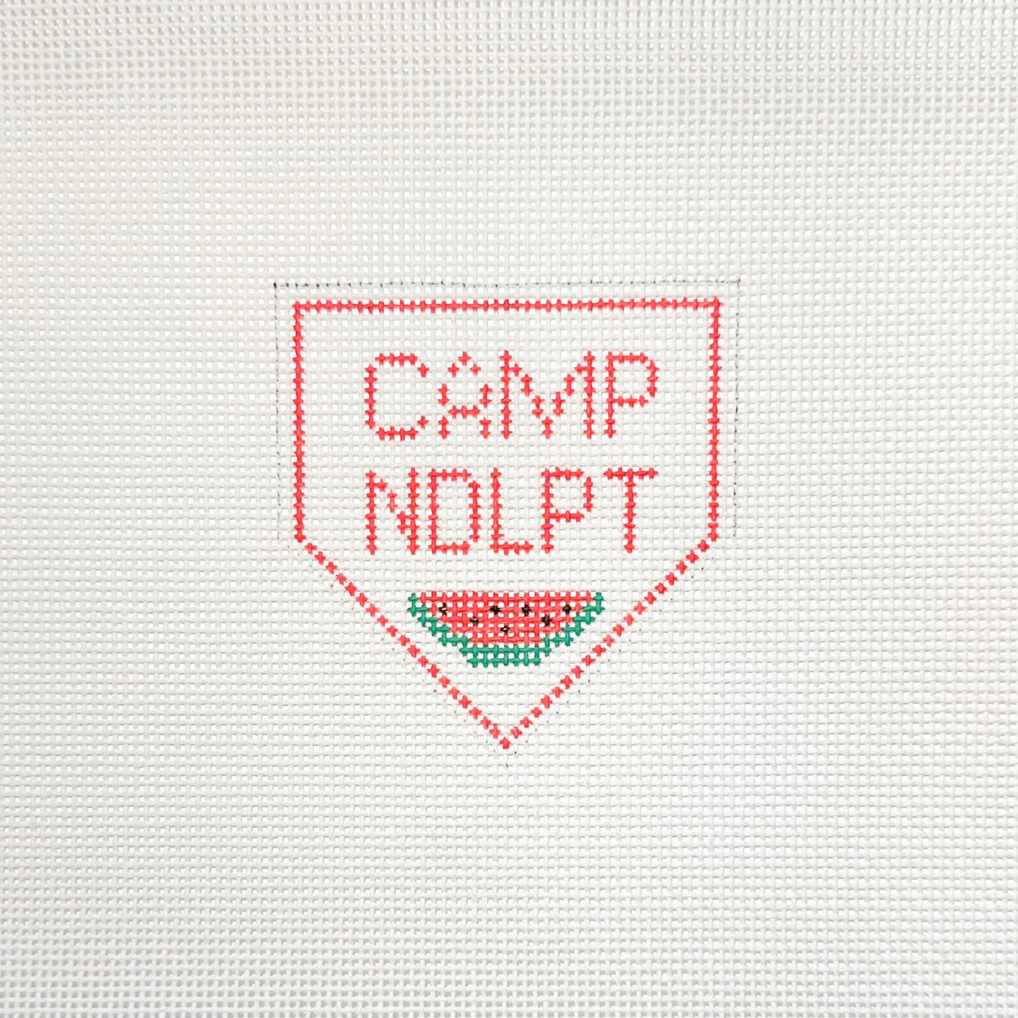 Camp Needlepoint Bag Charm