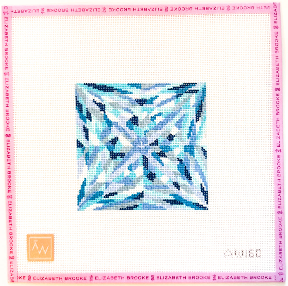 Princess Cut Diamond engagement diamond needlepoint canvas
