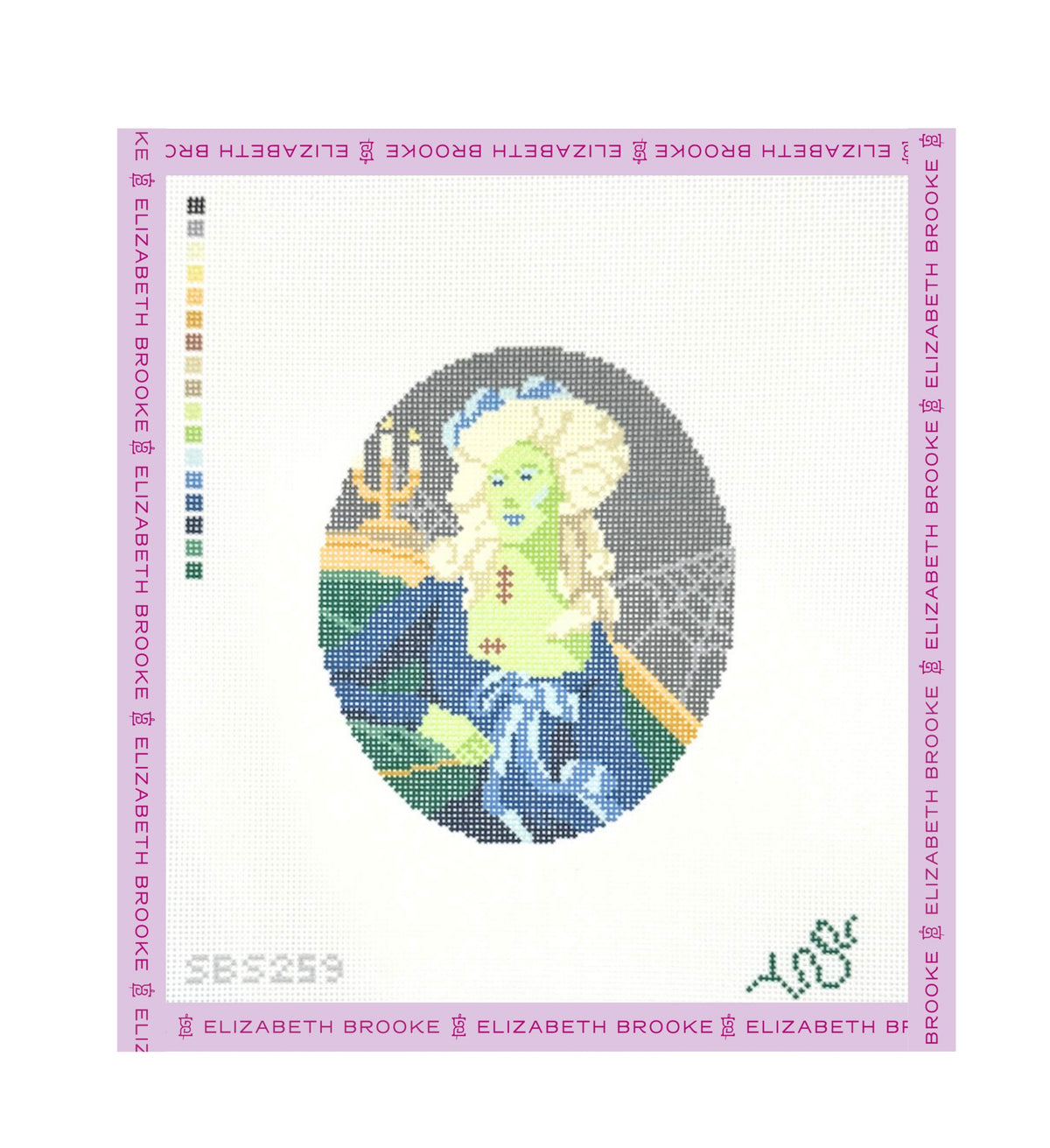 Bride of Frankenstein the XIV Needlepoint Canvas