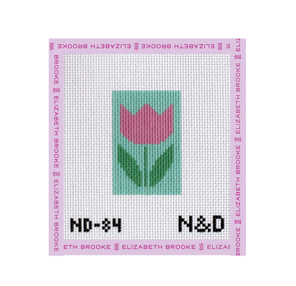 Tulip Luggage Tag Insert Needlepoint Canvas
