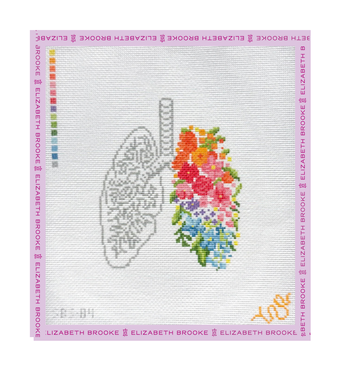 Floral Lungs Needlepoint Canvas
