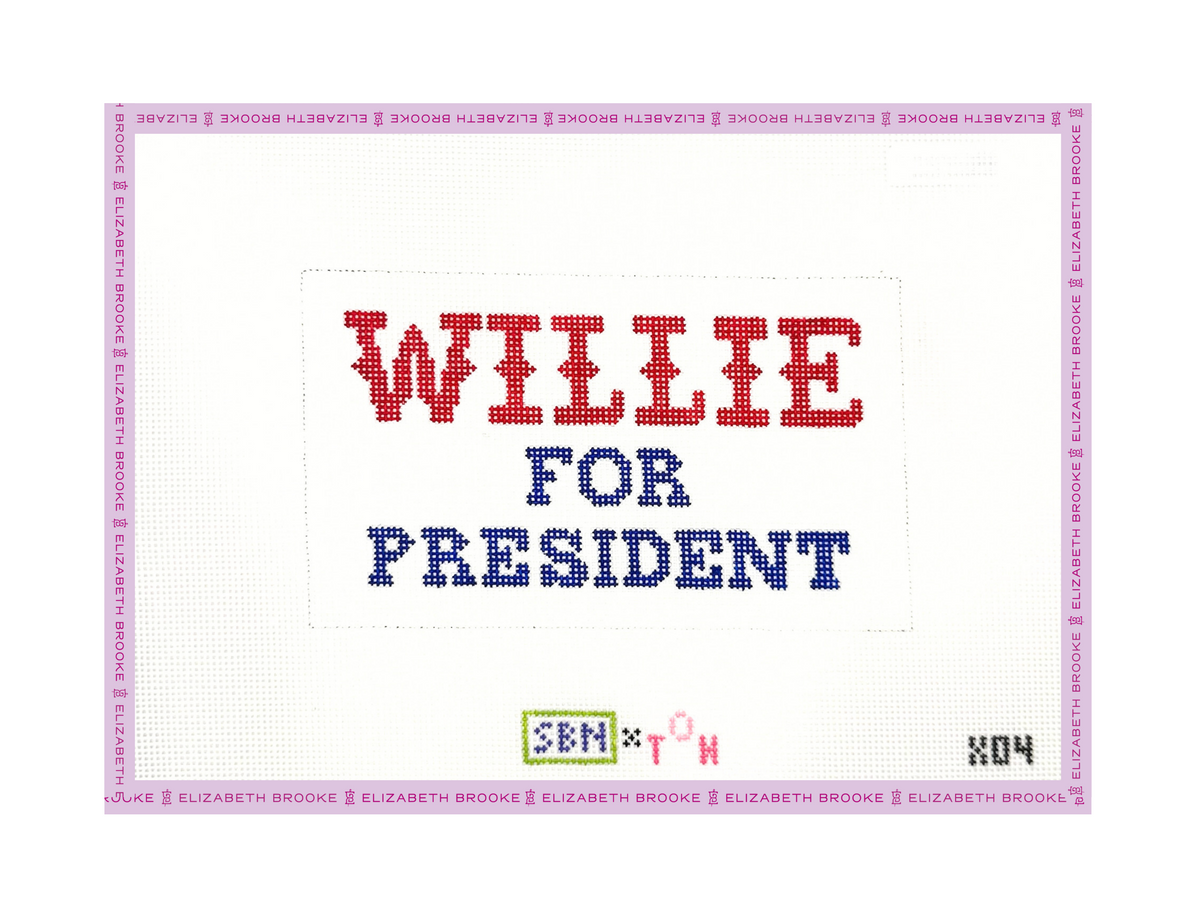 Willie for President Needlepoint Canvas