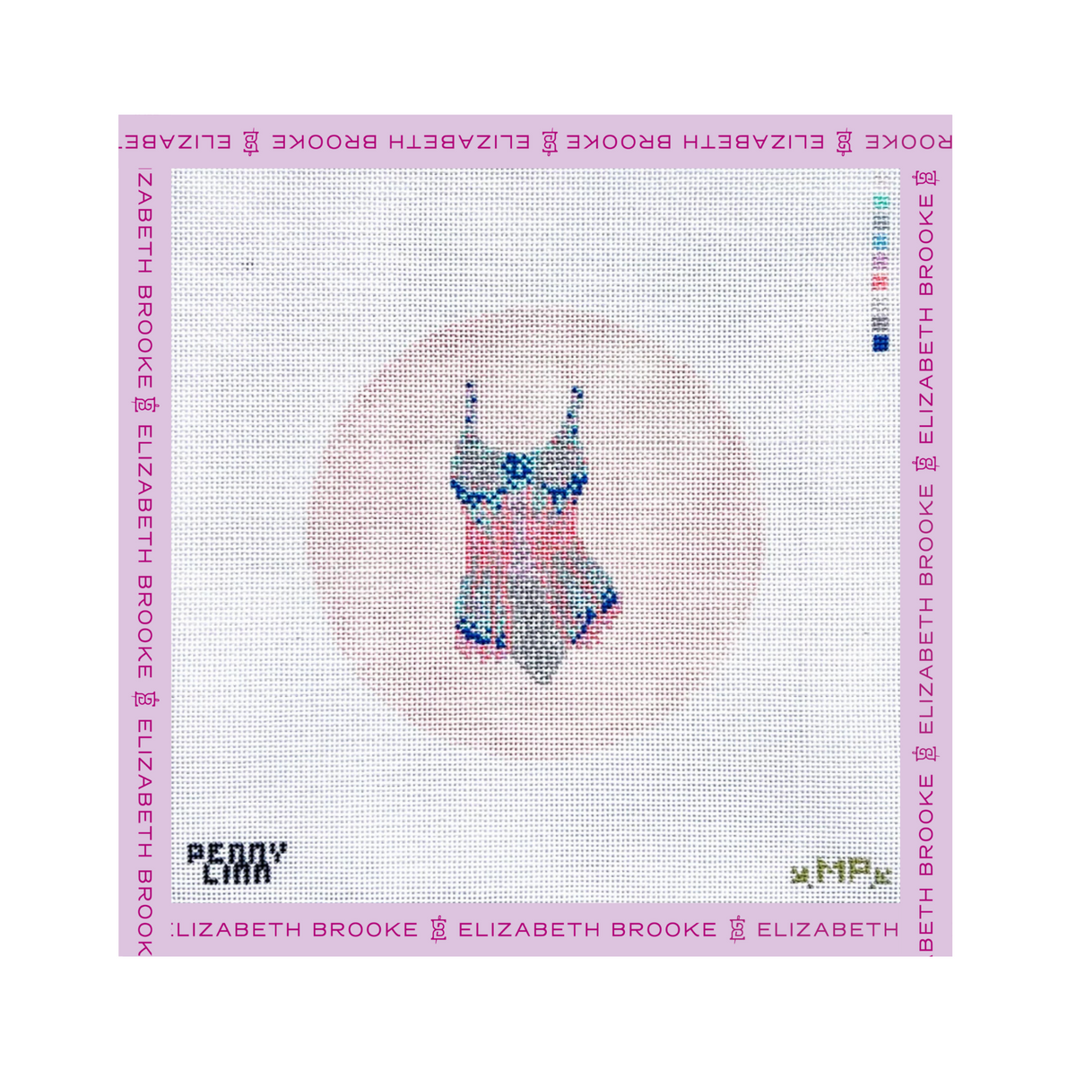 Lover Bodysuit Round Needlepoint Canvas
