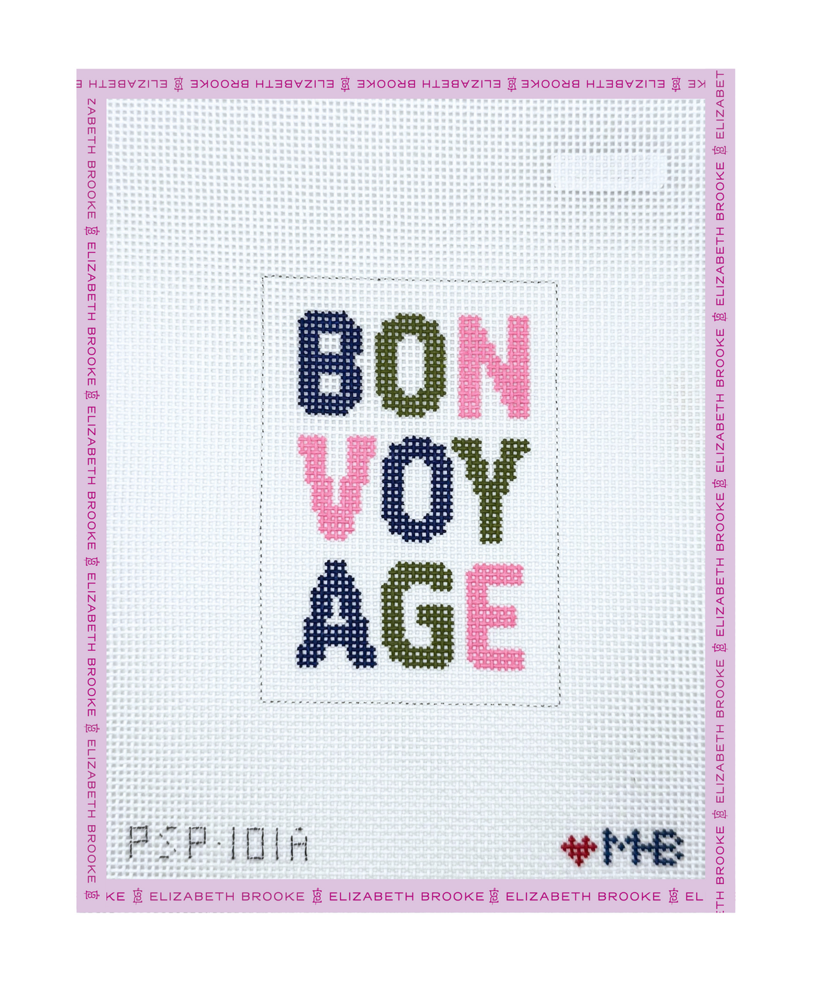 Bon Voyage Passport Insert Needlepoint Canvas