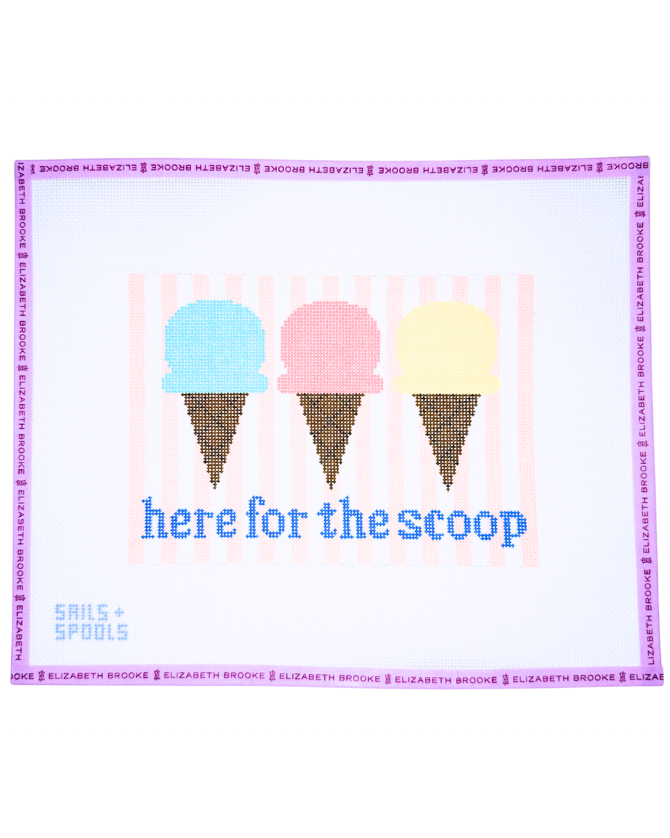 Here for the Scoop Needlepoint Canvas