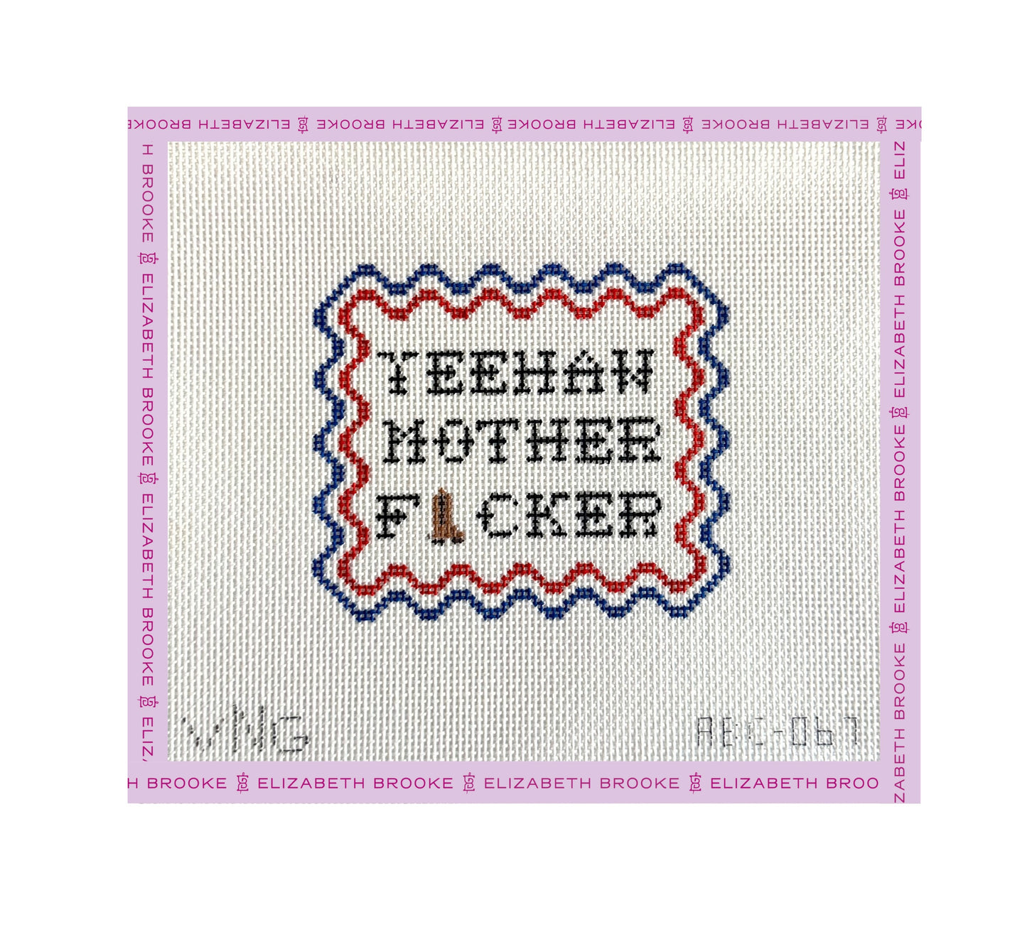 Yeehaw Mother Fucker Needlepoint Canvas