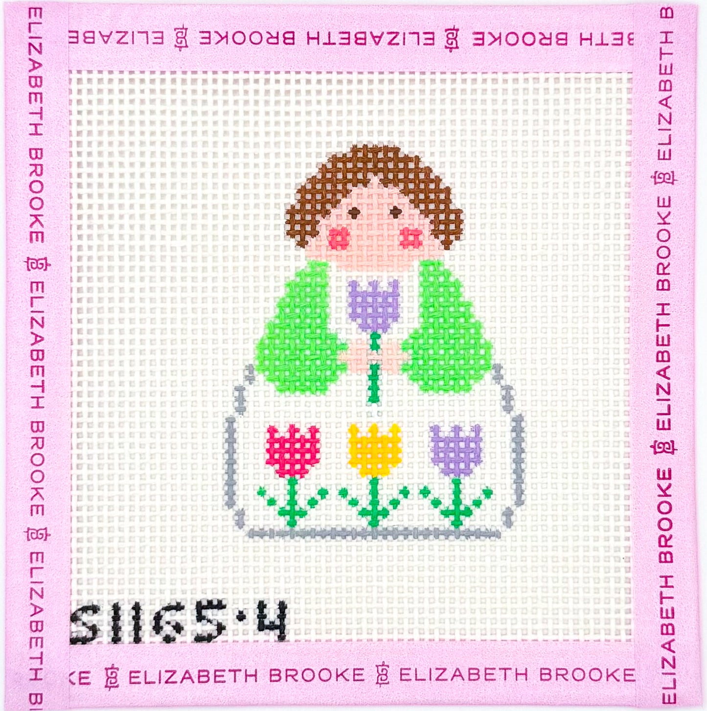April Stitch it Angel Needlepoint canvas